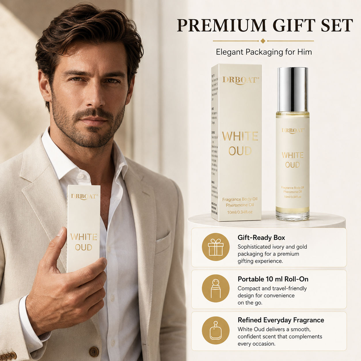 Perfume Alcohol Fragrance - Мужской роликовый парфюм, свежий цитрусовый аромат